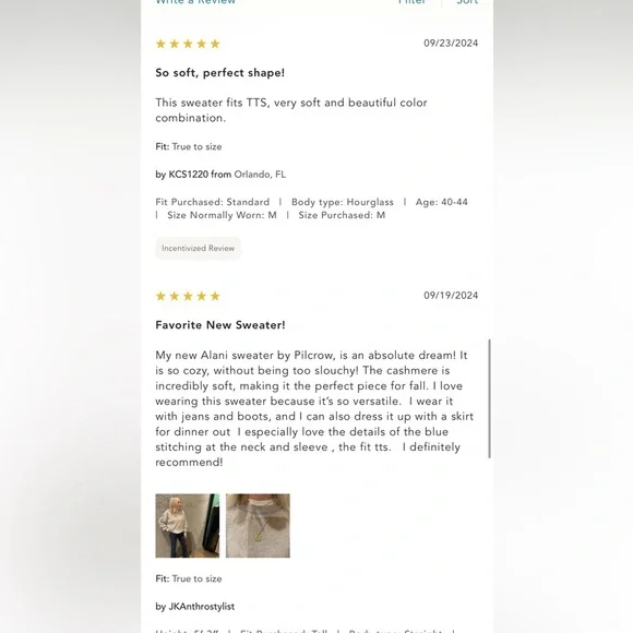 NWT new large Anthropologie pilcro Alani whipstitch cropped cashmere sweater tan - Picture 17 of 17